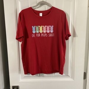 NWOT - Red "Oh For Peeps Sake!" Tee - Size XL - Never Worn!!!!